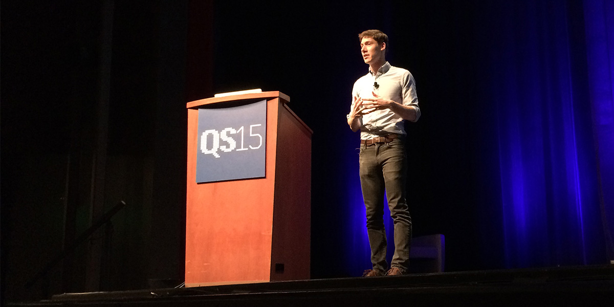 Mark Wilson at QS15 - The Quantified Self conference (photo: Magnus Nilsson)