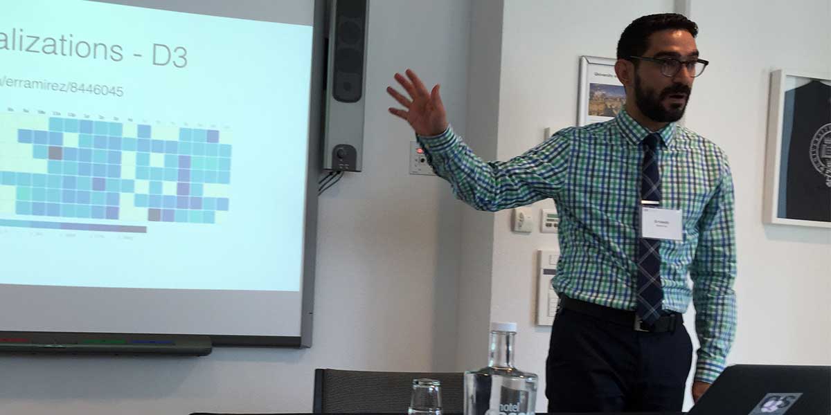 Ernesto Ramirez at the Quantified Self conference in Amsterdam 2015 (photo: Magnus Nilsson)