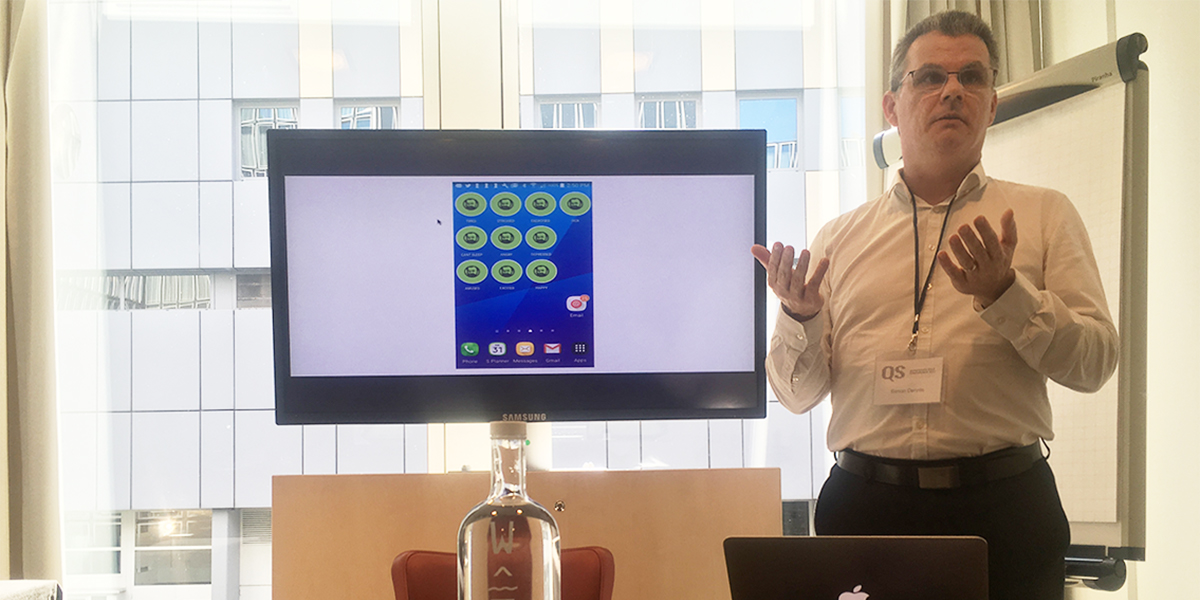 Simon Dennis at the Quantified Self 2017 conference in Amsterdam